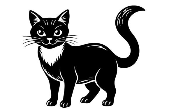 Download Cat Vector Silhouette Illustrator Design - Cat vector Collection