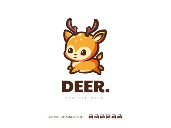 Download Running Deer Cartoon Logo - Deer cartoon Collection